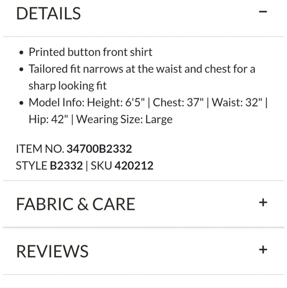 BKE Tailored Fit Haslet Shirt in White & Black NWT, size Medium - Picture 4 of 16